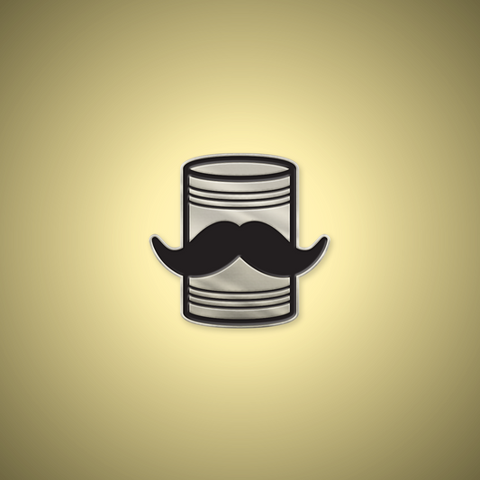 Tin Can Bros - Mustache Can Enamel Pin