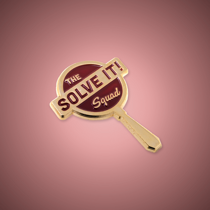 Solve It Squad Pin - Magnifying Glass Enamel Pin