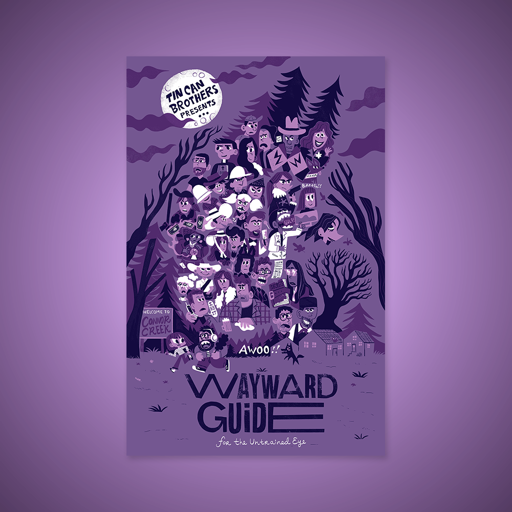 Wayward Guide - Screen Print Poster (Purple Variant)