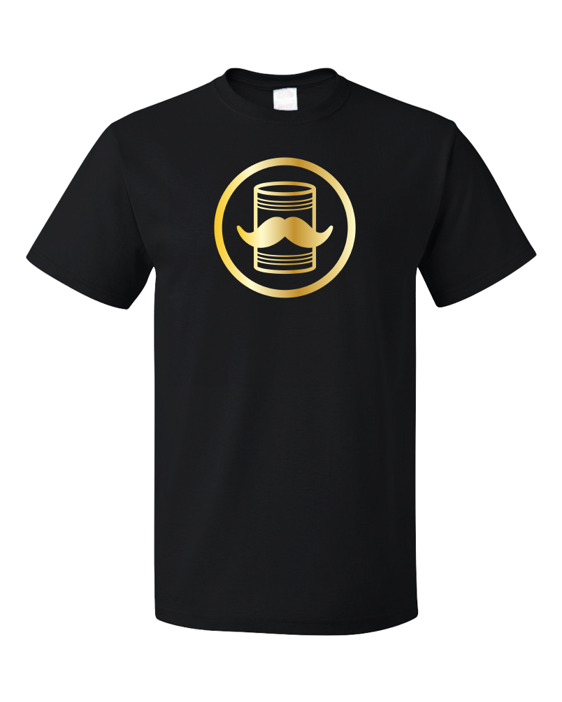 Standard Black Tin Can Brothers - Shimmering Gold Print Logo T-shirt